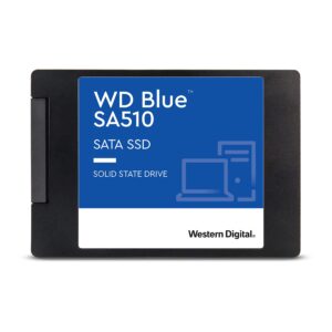 western digital 500gb wd blue sa510 sata internal solid state drive ssd - sata iii 6 gb/s, 2.5"/7mm, up to 560 mb/s - wds500g3b0a
