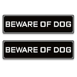 beware of dog sign aluminum not responsible warning caution dog sign rust resistant weatherproof sign for yard garden indoor outdoor use, 3 x 12 inch
