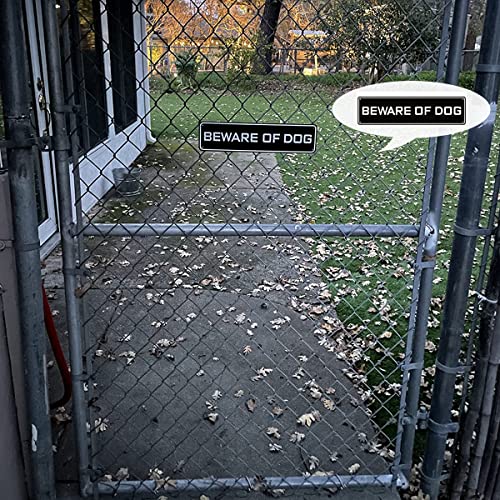 Beware of Dog Sign Aluminum Not Responsible Warning Caution Dog Sign Rust Resistant Weatherproof Sign for Yard Garden Indoor Outdoor Use, 3 x 12 Inch