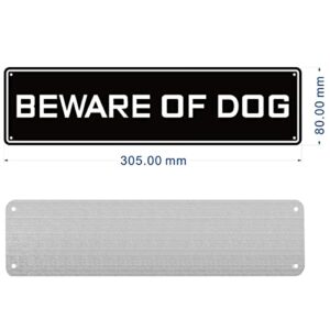 Beware of Dog Sign Aluminum Not Responsible Warning Caution Dog Sign Rust Resistant Weatherproof Sign for Yard Garden Indoor Outdoor Use, 3 x 12 Inch