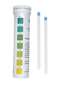 frying oil quality test strips, low range free fatty acid (ffa) 2.5% [vial of 50 test strips]