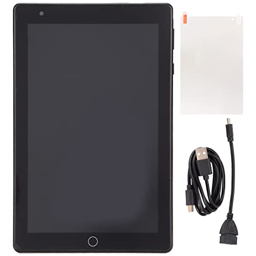 HD Tablet, MTK6592 Octa Core CPU 2600mAh Large Capacity Rechargeable Battery Dual SIM Dual Standby 128 GB TF Card Expandable Dark Gray