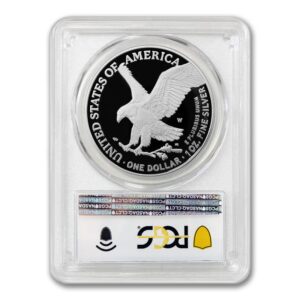 2022 W 1 oz Proof American Silver Eagle PR-70 Deep Cameo (PR70DCAM - First Day of Issue - Flag Label) $1 PCGS Mint State