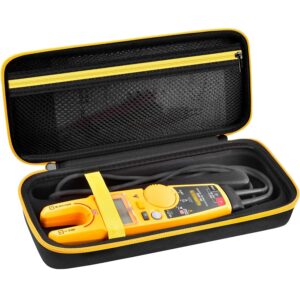 case compatible with fluke t5-1000/ t5 600/ t6-1000/ t6 600 electrical voltage, continuity and current tester meter organizer holder - black (box only)