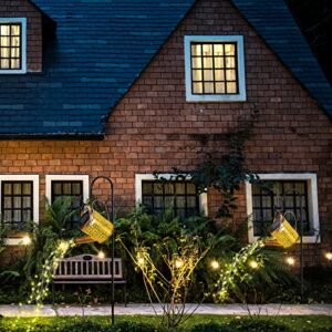 Outdoor Solar Watering Can Lights with holder, Solar Garden Lights, Metal Solar Lanterns Waterproof Garden Decor String Lights,Hanging Solar Lights for Yard Landscape,Pathway,Lawn,Patio,Walkway,Party