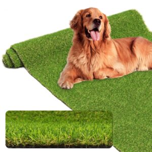 ayoha artificial turf 4' x 6' realistic fake grass, 0.8" pile height, synthetic fake lawn mat, faux grass rug landscape for pets area, playground, patio, balcony, backyard, custom