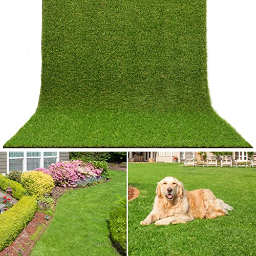 AYOHA 3 FT x 5 FT Artificial Grass, Synthetic Realistic Fake Turf Grass Thick Lawn Pet Turf, Astroturf Rug Carpet for Indoor/Outdoor Landscape Balcony Patio Decor, Easy to Clean with Drain Holes