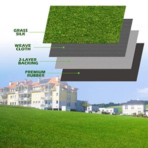 AYOHA 3 FT x 5 FT Artificial Grass, Synthetic Realistic Fake Turf Grass Thick Lawn Pet Turf, Astroturf Rug Carpet for Indoor/Outdoor Landscape Balcony Patio Decor, Easy to Clean with Drain Holes