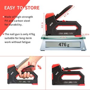 Staple Gun, XOOL 6 in 1 Upholstery Staple Gun, Manual Brad Nailer with 5000 Counts Staples for Wood, Wall, Crafts, Furniture, Decoration DIY, Doors and Windows