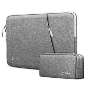 finpac laptop sleeve with accessory pouch for macbook pro m3/m2/m1 14-inch, macbook air/pro 13, protective case with tech bag