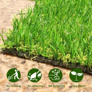 Weidear Artificial Turf Grass 4 ft x 6 ft, Realistic Fake Grass Rug with Drainage Holes, 20MM Indoor Outdoor Lawn Grass Landscape for Backyard Patio, Synthetic Grass Mat for Dogs Pets, Customized