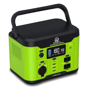 istarpower portable power station 300w, solar generator, 296wh lifepo4 lithium battery with 120v/300w ac outlets, usb-c port, fast charging port, led light for camping, rv, emergency backup