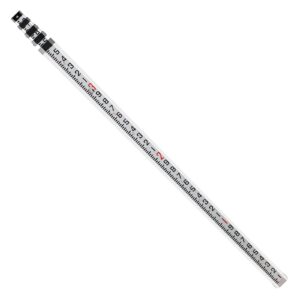 Firecore 16-Foot Aluminum Grade Rod - 8ths, 5 Sections Dual Sided Telescoping Leveling Rod with Bubble Level and Carrying Case - FLR500C