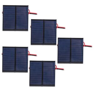 5pcs dc 5.5v 0.6w small solar module 65 x 65mm solar battery panel with 30cm cable