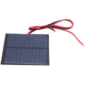 5Pcs DC 5.5V 0.6W Small Solar Module 65 x 65mm Solar Battery Panel with 30cm Cable