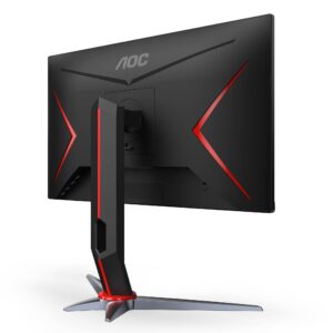 AOC Gaming 24G2S 24” Frameless Gaming Monitor, Full HD 1920x1080, 165Hz 1ms, Adaptive-Sync, Height Adjustable Stand, Black