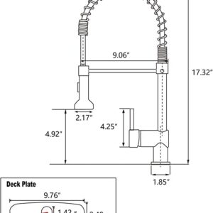 Ntipox Commercial Brushed Gold Kitchen Faucet with Pull Down Sprayer, High-Arc Single Handle Single Lever Spring Rv Kitchen Sink Faucet with Pull Out Sprayer, 3 Function Laundry Faucet, Matte Gold