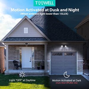 Battery-Operated Motion Sensor Outdoor Lights-Battery Powered Led Flood Lights with Detector-Wireless Waterproof Security Spotlight Activated Outside House Garage Porch Shed Yard Exterior Indoor Light