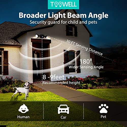 Battery-Operated Motion Sensor Outdoor Lights-Battery Powered Led Flood Lights with Detector-Wireless Waterproof Security Spotlight Activated Outside House Garage Porch Shed Yard Exterior Indoor Light