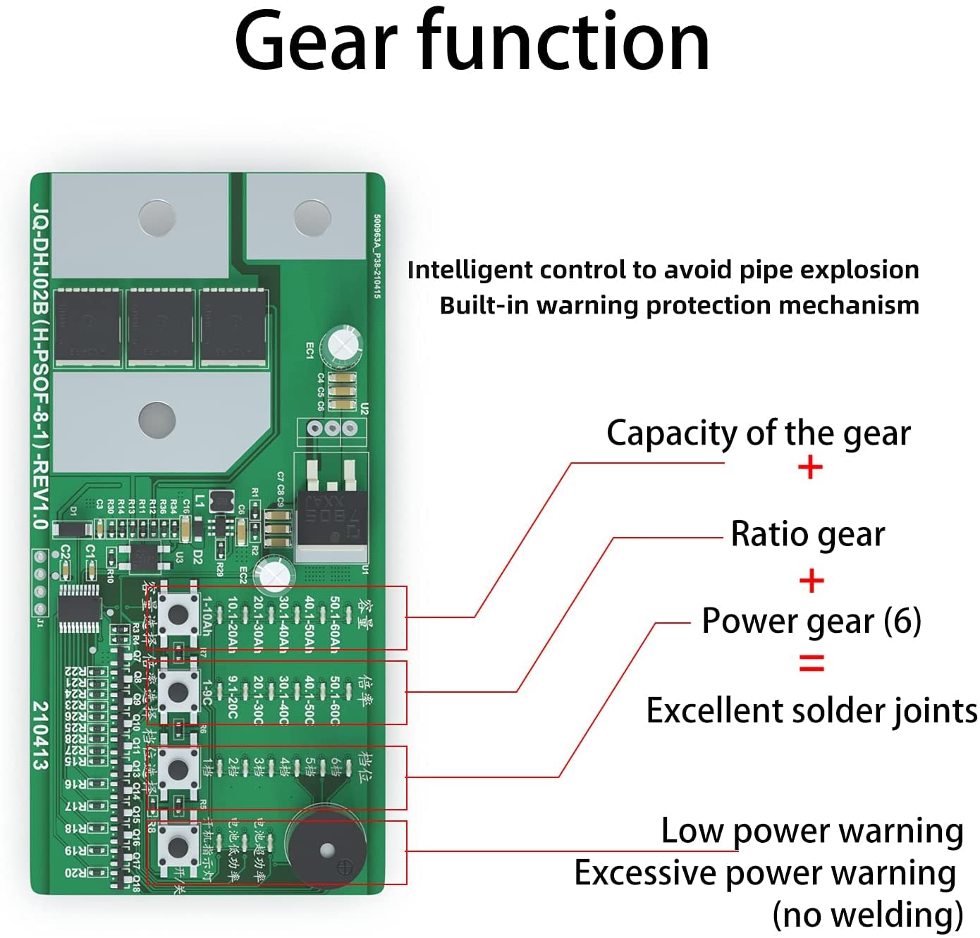 Spot Welder Control Board, 6 Gear Adjustable Spot Welding Machine Lithium Battery Control Board Kit DIY 18650/26650 Batteries, Portable Mini Handheld Welder, Spot Welder PCB Circuit Board (100-900A)