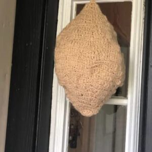 Crochet Wasp Nest Decoy. Handmade Hornet Nest Decoy. Fake Wasp Nest. Eco-Friendly. Garden Decoration. Housewarming Gift. Cabin Gift - Znet3D