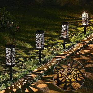 maggift solar pathway lights 12 pack, led garden lights, solar path lights outdoor, automatic led halloween christmas decorative landscape lighting for patio, yard and garden