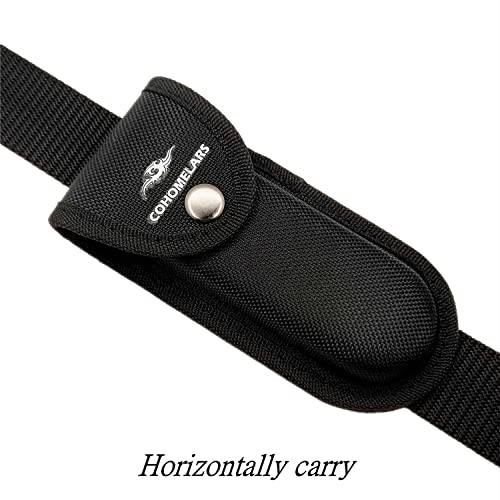 Nylon Pouch (Large Size) for 4.75''-5.25'' Multitool, Horizontally Carry Nylon Case for Gerber MP600,Nylon Sheaths for 5''-5.5'' Large Folding Knives,Knife Holster with Belt Loop Black COHOMELARS