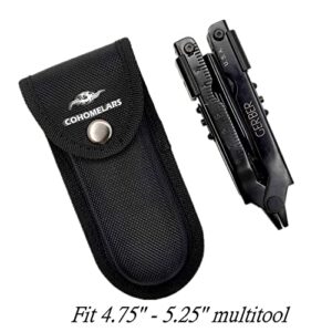 Nylon Pouch (Large Size) for 4.75''-5.25'' Multitool, Horizontally Carry Nylon Case for Gerber MP600,Nylon Sheaths for 5''-5.5'' Large Folding Knives,Knife Holster with Belt Loop Black COHOMELARS