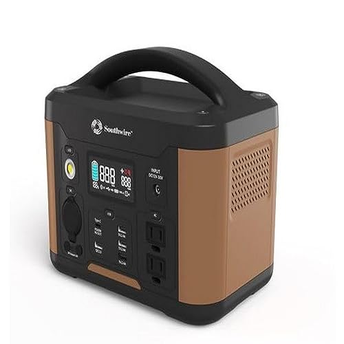 Southwire Elite 500 Series, 515Wh Backup Lithium Battery, 120V/500W Pure Sine Wave AC Outlet, Solar Generator (Solar Panel Not Included) for Home Backup Power, Emergency Power, Camping and more