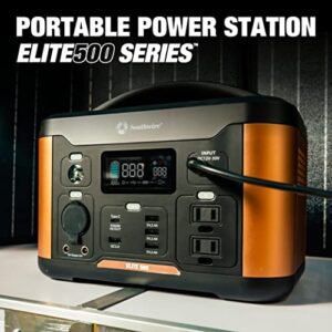 Southwire Elite 500 Series, 515Wh Backup Lithium Battery, 120V/500W Pure Sine Wave AC Outlet, Solar Generator (Solar Panel Not Included) for Home Backup Power, Emergency Power, Camping and more