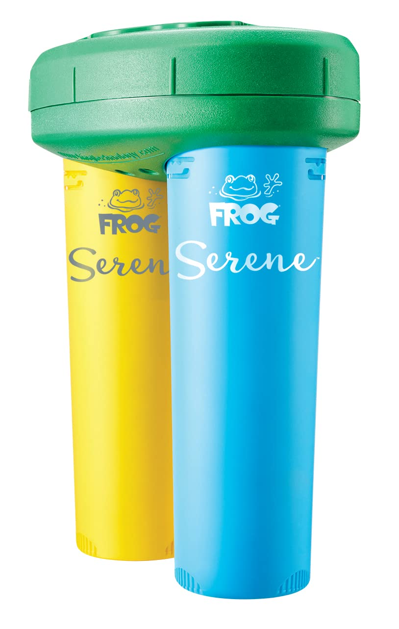 FROG Serene Cartridge Kit for Hot Tubs for use only with FROG Serene Floating Sanitizing Systems for Spas up to 600 gallons, Includes FROG Serene Mineral Cartridge and 3 FROG Serene Bromine Cartridges