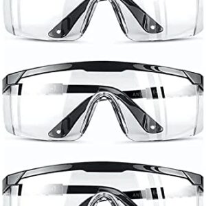 Euxor, (3 Pack) Safety Glasses Anti Fog & Shattered Proof, ANSI Z87.1 & EN 166 UV Resistant Protective Eyewear Safety Goggles, Wide Frame Eye Shield Goggles Scratch Resistant Best Eye Protection