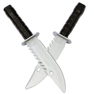 zonzxcv 2 pcs toy plastic dagger fake knife not sharp safety won't hurt tength 9 inch (without ring)