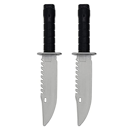 zonzxcv 2 Pcs Toy Plastic Dagger Fake Knife Not Sharp Safety Won't Hurt Tength 9 Inch (Without Ring)