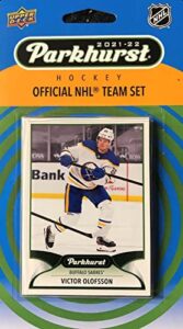 buffalo sabres 2021 2022 upper deck factory sealed 10 card team set with five rookie cards plus