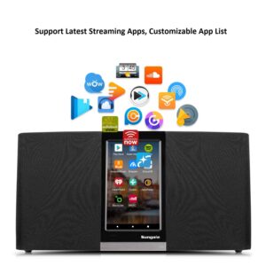 Sungale 2022 G3 Wi-Fi Internet Radio with Easy Operation Touch Screen, Latest Hardware, Connects to All Your Favorite Streaming Music and Internet Radio, Customizable App List, Runs Independently