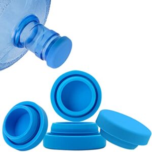 3 & 5 gallon water jug cap - silicone reusable replacement cap fits 55mm bottles, pack of 4 (4 pcs water jug caps)