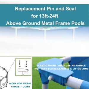 Vypart 2.75in 25018 Joint Pin & Seal fit for Intex 13' - 24' Round Metal Frame Pools,Pack of 24