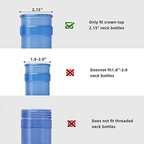 Water Jug Dispenser Holder 3-5 Gallon Water jug Stand and 2 Water Dispenser valves, Rust-Proof and Non-Slip jug Stand, Contains 2 Water Dispenser Stand and dust Valve