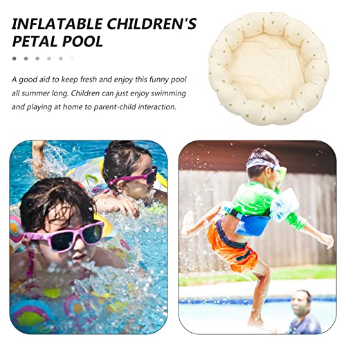 BESPORTBLE Inflatable Swimming Pools Flower Shaped Kiddie Pool Baby Bathtub Basin Summer Beach Party Decorations For Kids Toddler White