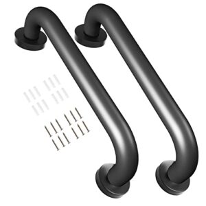 safety handle bar iron outdoor deck rail safety handle bar banister rail bath handle shower handle indoor & outdoor deck hand rail handle 500lbs load capacity wall mount stainless steel 2 pack