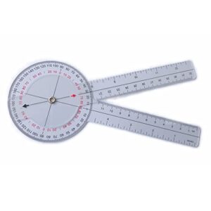 8 inch plastic goniometer transparent angle ruler