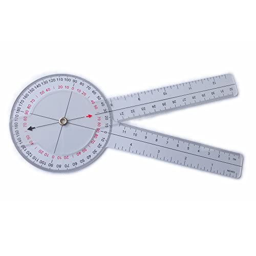 8 Inch Plastic Goniometer Transparent Angle Ruler