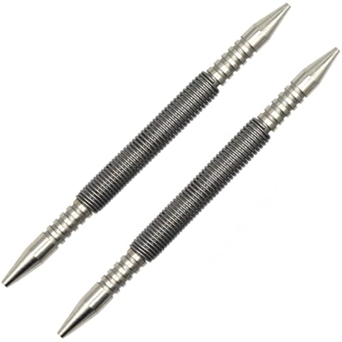 WHLLING 2-Piece Dual Head Combo Nail Setter, Double Ended 3/32″& 1/8″Spring Nail Set, 3500 PSI Striking Force Hammerless Nail Set Punch