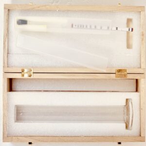 Alcohol Hydrometer Kit: Alocohometers 0-100% (ABV) Proof 0-200 Tralle 0-100, Glass Test Jar 100ml Acesseries Wood Box for Alcohol Products Distilled Moonshine Spirits Whiskey Brandy Liquor Test