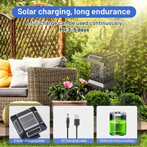 XXBUGS Solar Bug Zapper,Cordless Mosquito Killer,Insect Killer, Fly Zapper, Efficient Bug Lamp for Outdoor Wall, IP65 Waterproof,Includes Winter LED Solar Wall Lights (Wall)