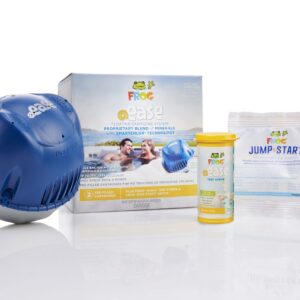 FROG® @Ease® Floating System + 3 Pack of SmartChlor® Replacements + 3 FROG Maintain® Non-Chlorine Shock Treatments for Hot Tubs