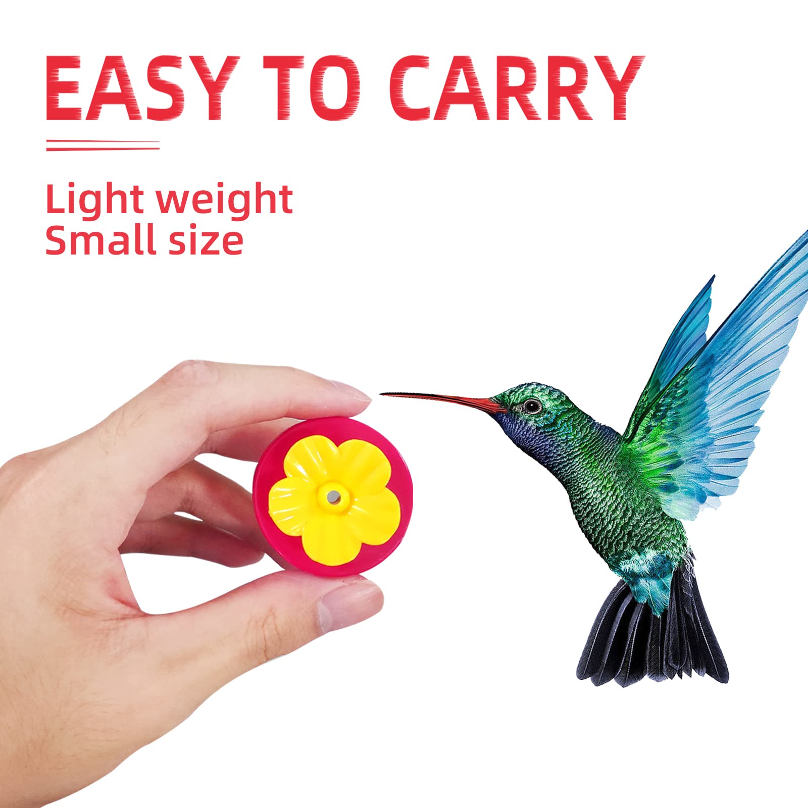 Handheld Hummingbird Feeders, 2pcs Hummingbird Hand Feeder, Hand Hummingbird Feeders, Hummingbird Feeder Handheld with Cleaning Brush for Outdoor Supplies (Handheld Hummingbird Feeders)