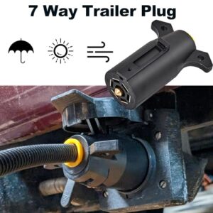 CXTM Trailer Plug, 7 Way Trailer Plug 7 Pin Trailer Plug 7 pin Trailer - Wiring Harness Connector - for rv Trailer, Bike Trailer - Blade Connector