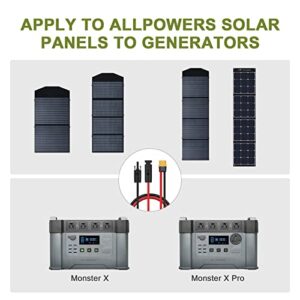 ALLPOWERS MC-4 Female and Male Connector to XT60 Adapter Cable, Compatible with All MC-4 Output Solar Panels and ECO River/Delta Solar Generators (XT60 Input)